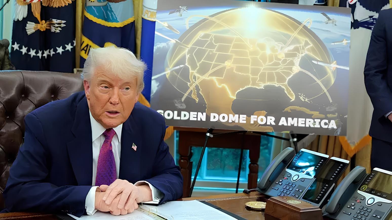 EUA revelam “domo de ouro”, o escudo antimísseis anunciado por Trump de US$ 542 bilhões para proteger o país de mísseis lançados da Terra ou do espaço