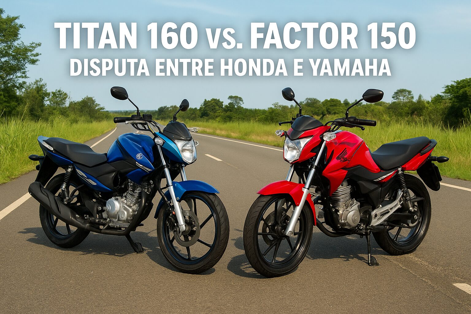 Yamaha Factor 150, Honda Titan 160, Teste de consumo