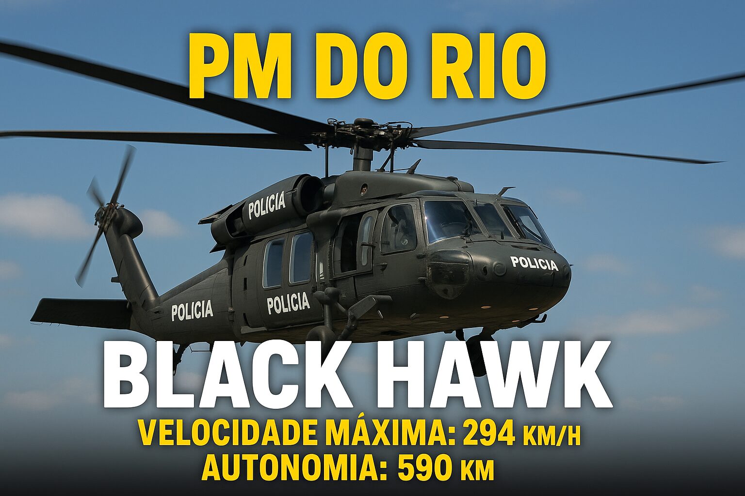 Black Hawk, Helicóptero Black Hawk, PM do Rio