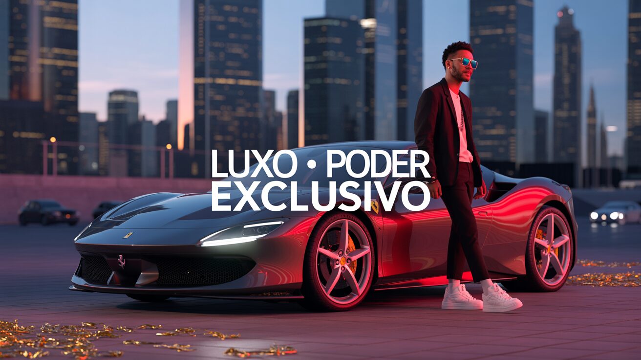 Neymar investe R$ 7,5 milhões em Ferrari rara e agita fãs com detalhes exclusivos do carro mais desejado da marca italiana em 2025. (Imagem: Reprodução/IA)