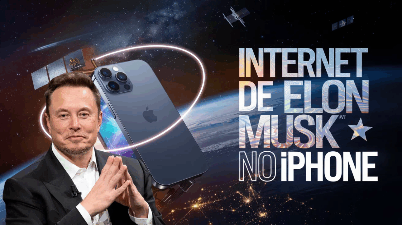 Apple e Starlink fecham parceria e agora iPhones podem acessar a internet via satélite, garantindo conectividade até nos lugares mais remotos.