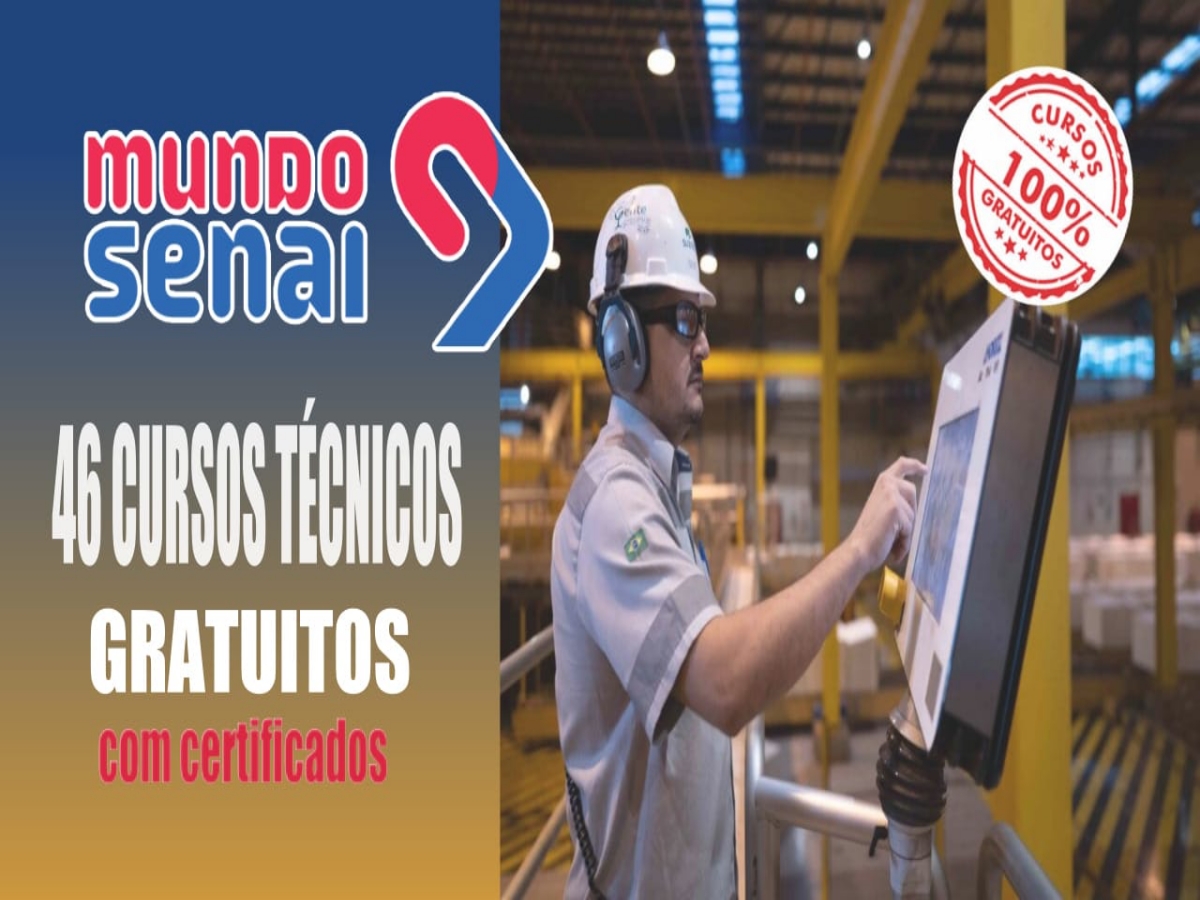 senai - cursos - cursos técnicos - cursos gratuitos - qualificação profissional