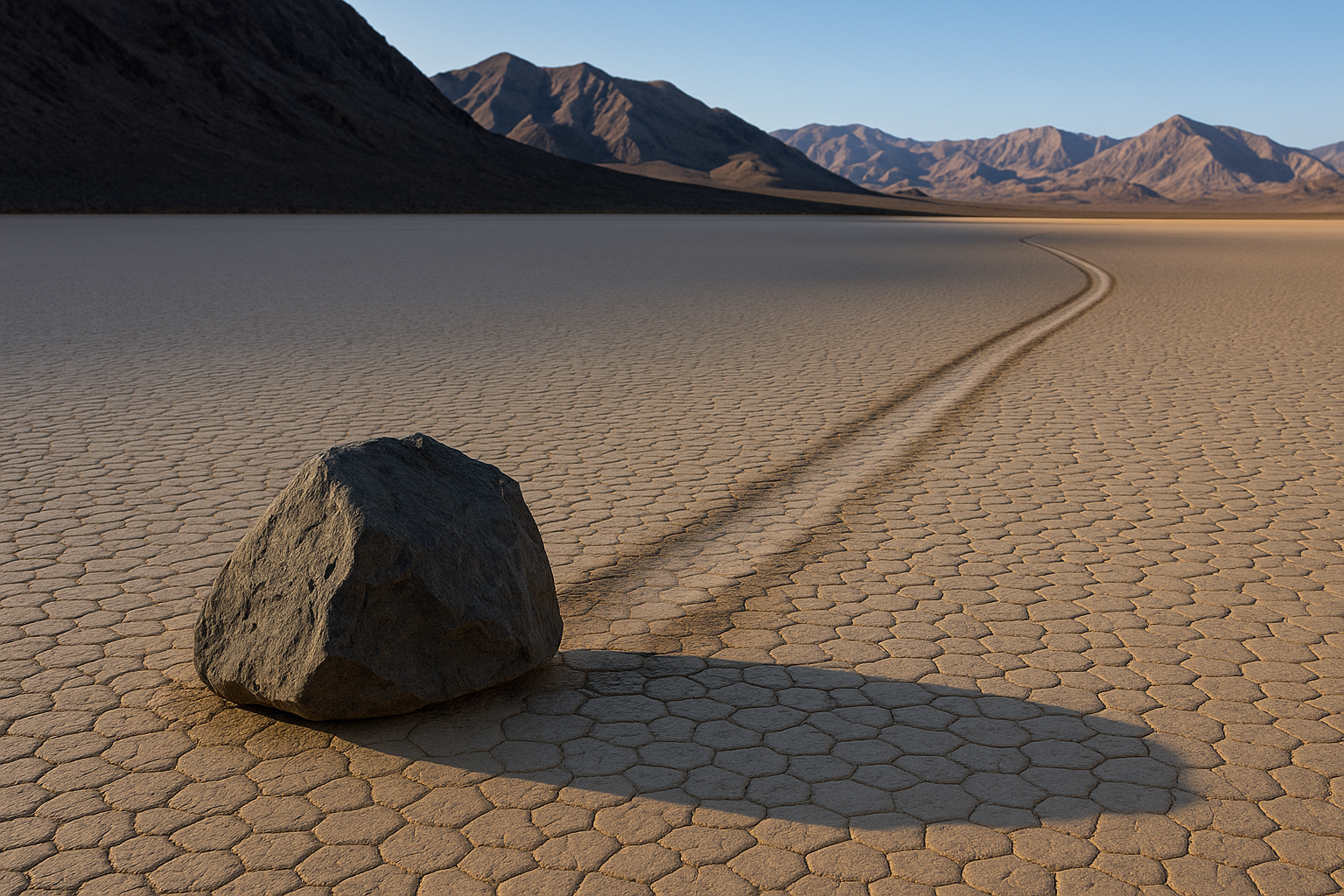 Pedras que andam sozinhas, Pedras, Deserto