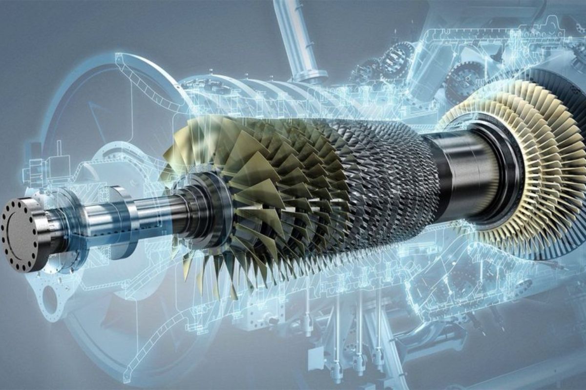 O coração da plataforma: a turbina a gás que gera energia para uma cidade