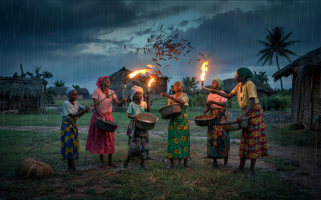 A vila que transforma cupins em proteína: milhares de mulheres caçam os insetos à noite com tochas e abastecem o mercado da Nigéria