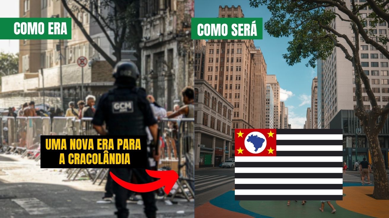 Cracolândia desaparece e São Paulo prepara moradias populares no local, apostando em transformação urbana e inclusão social na região central. (Imagem: ilustração)