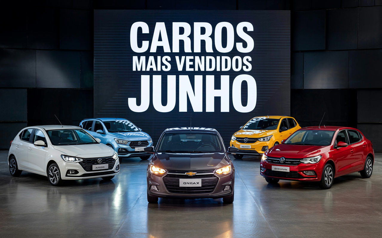 Carros mais vendidos no Brasil em junho - até dia 19 de Junho