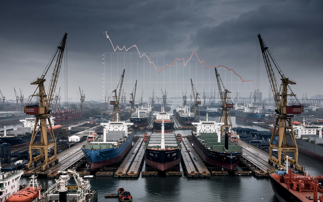 China, gigante da indústria naval, vê encomendas despencarem ao menor nível em 4 anos — e a culpa é da guerra comercial com os EUA