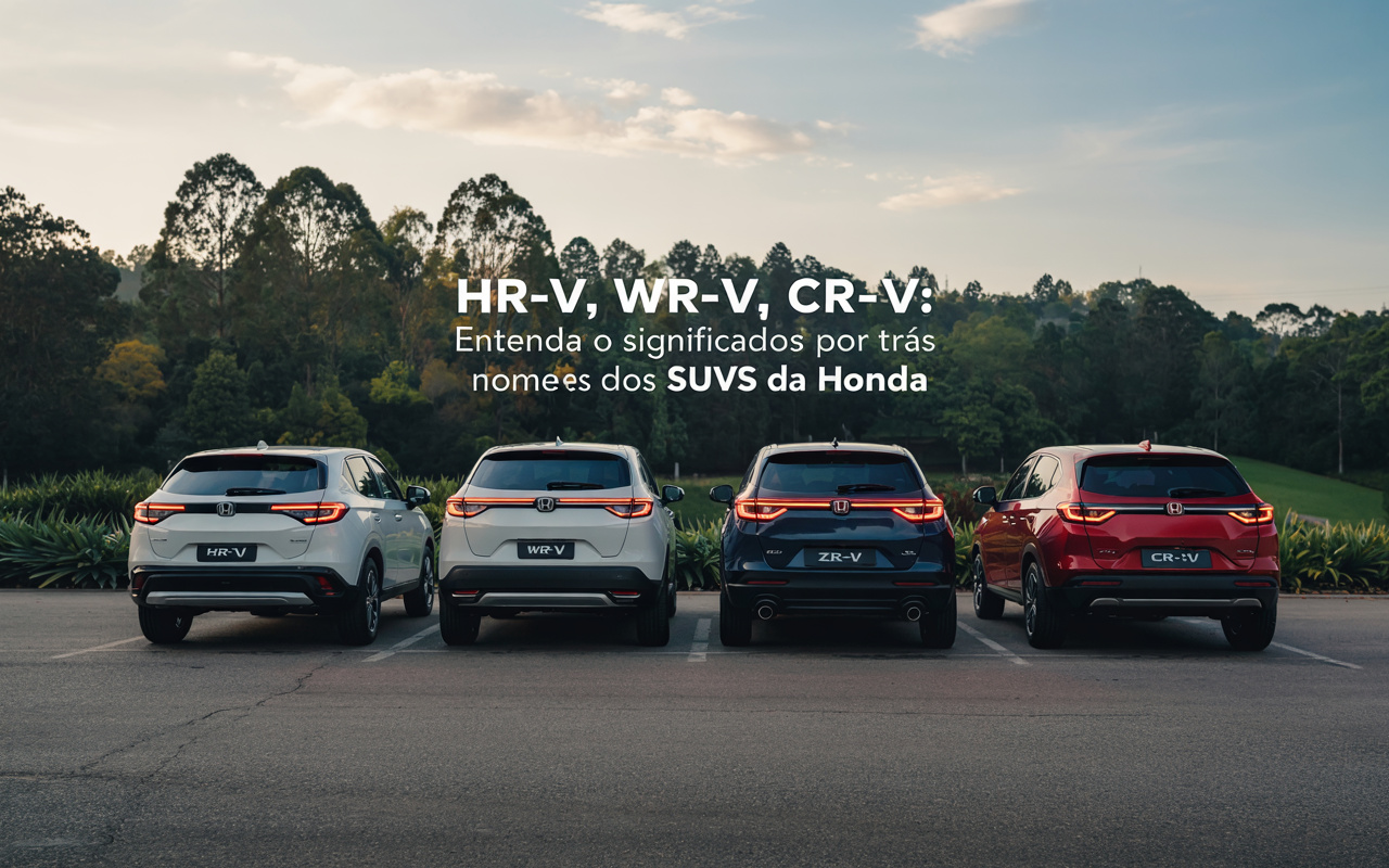 HR-V, WR-V, ZR-V e CR-V: entenda o significado por trás dos nomes dos SUVs da Honda e o que cada sigla realmente representa no setor automotivo