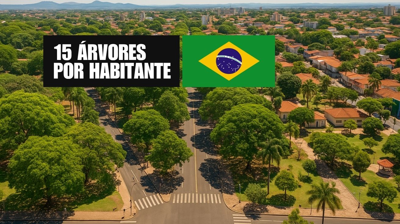 Cidade do interior de SP tem 15 árvores por morador e vira exemplo nacional de qualidade do ar, natureza urbana e educação ambiental.