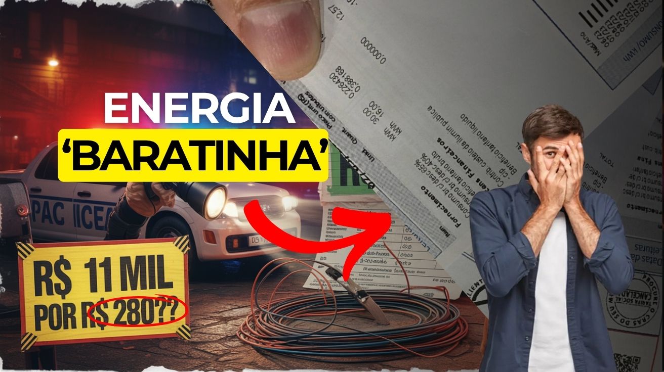 Empresário é preso após esquema reduzir conta de luz de R$ 11 mil para R$ 280 em distribuidora de bebidas. Polícia flagra ligação ilegal.