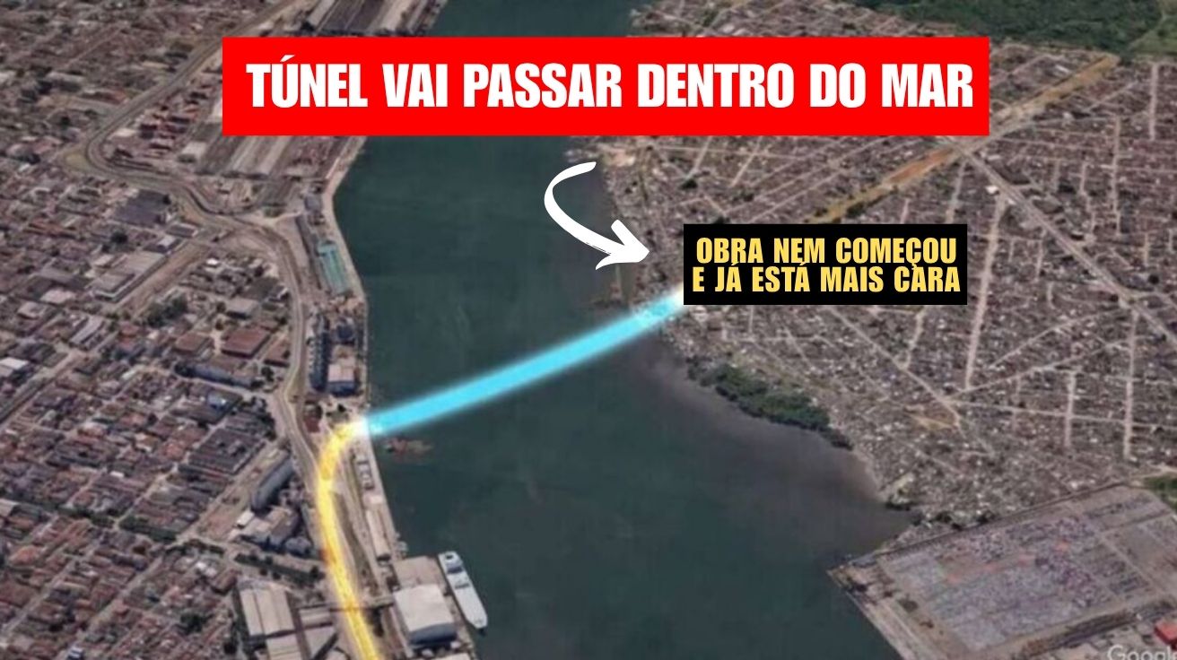 Túnel submerso entre Santos e Guarujá terá investimento de R$ 6,8 bi, promete gerar 9 mil empregos e atrai empresas globais antes do leilão.