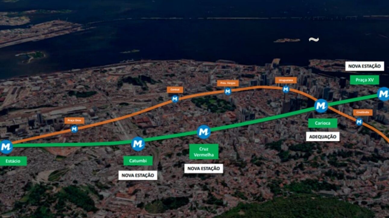 Nova linha de metrô vai ligar Rio, Niterói e São Gonçalo por túnel subaquático e promete reduzir tempo de viagem em mais de uma hora. (Imagem: divulgação)