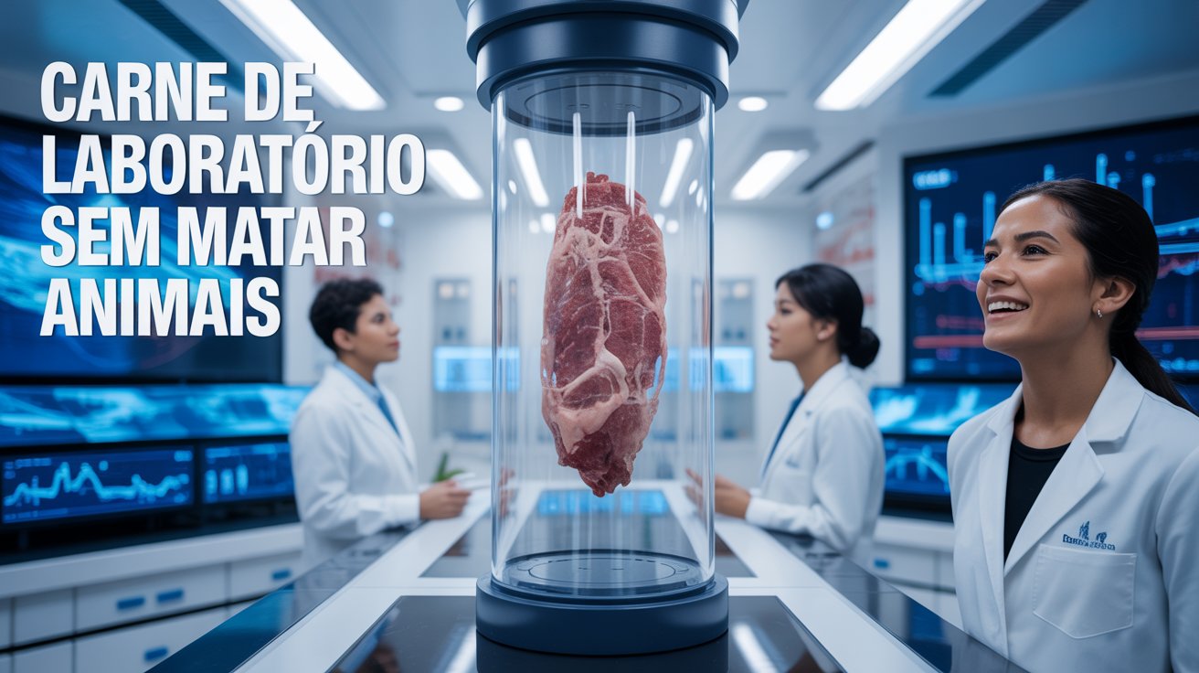 Carne feita em laboratório cresce no mundo e promete revolucionar o que comemos. Menos impacto, mais inovação e zero abate animal.