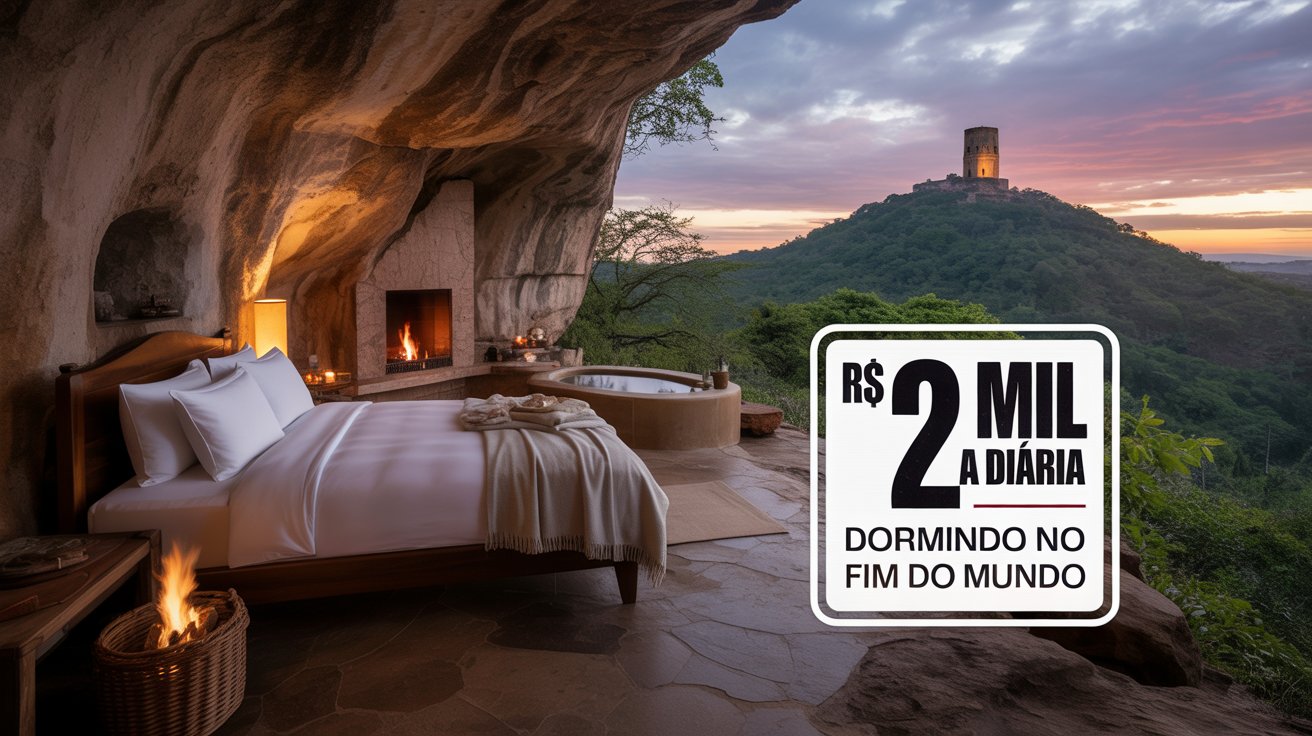 Turismo de isolamento cresce no Brasil com hospedagens inusitadas em cavernas, faróis e torres. Diárias chegam a R$ 2 mil por noite.