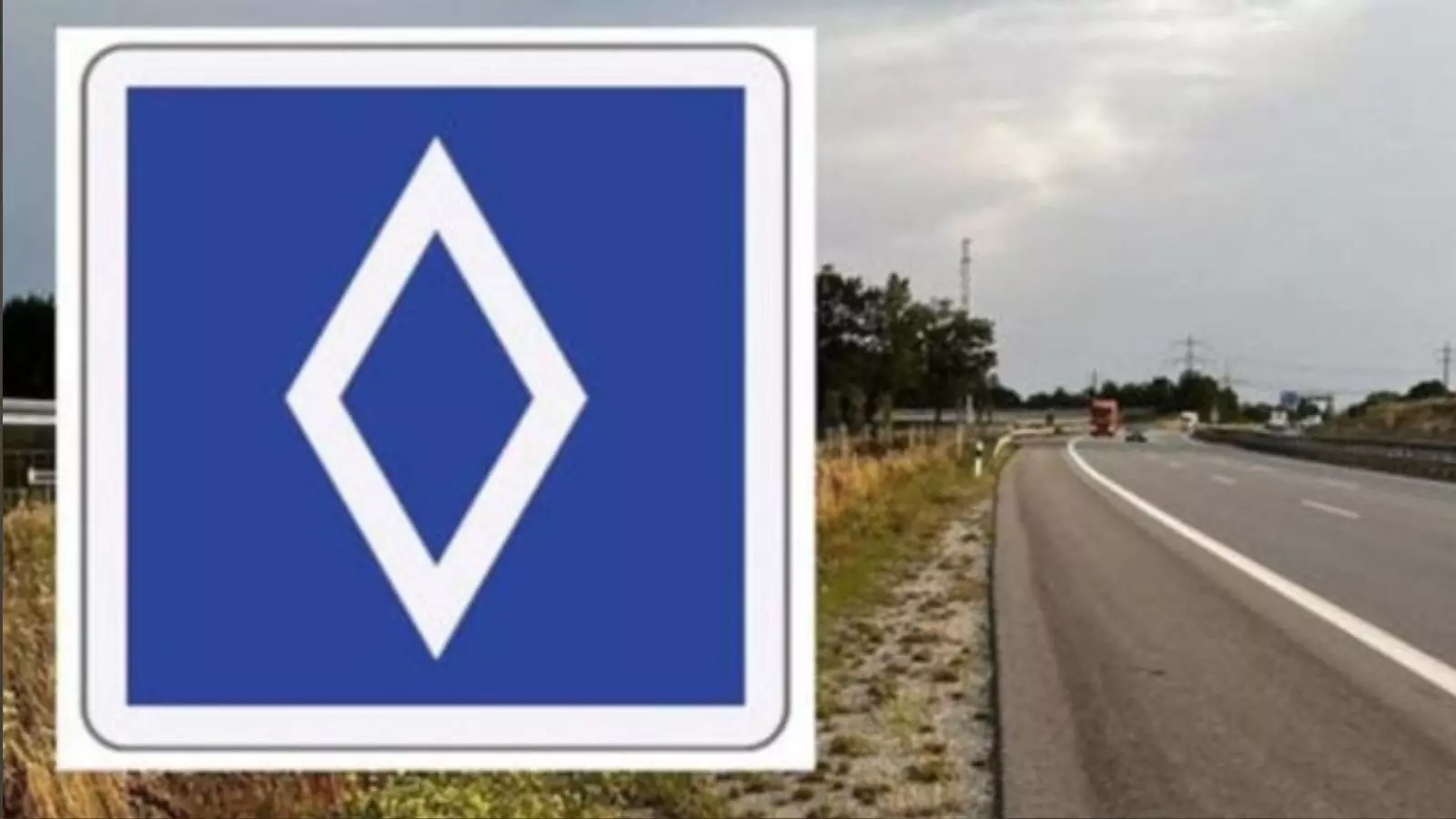 A nova placa de trânsito azul com um losango no centro está confundindo motoristas — saiba o que ela realmente significa