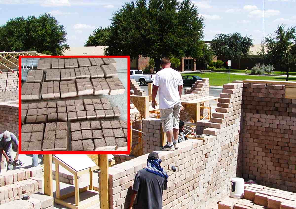 construção, tijolo, Vidro