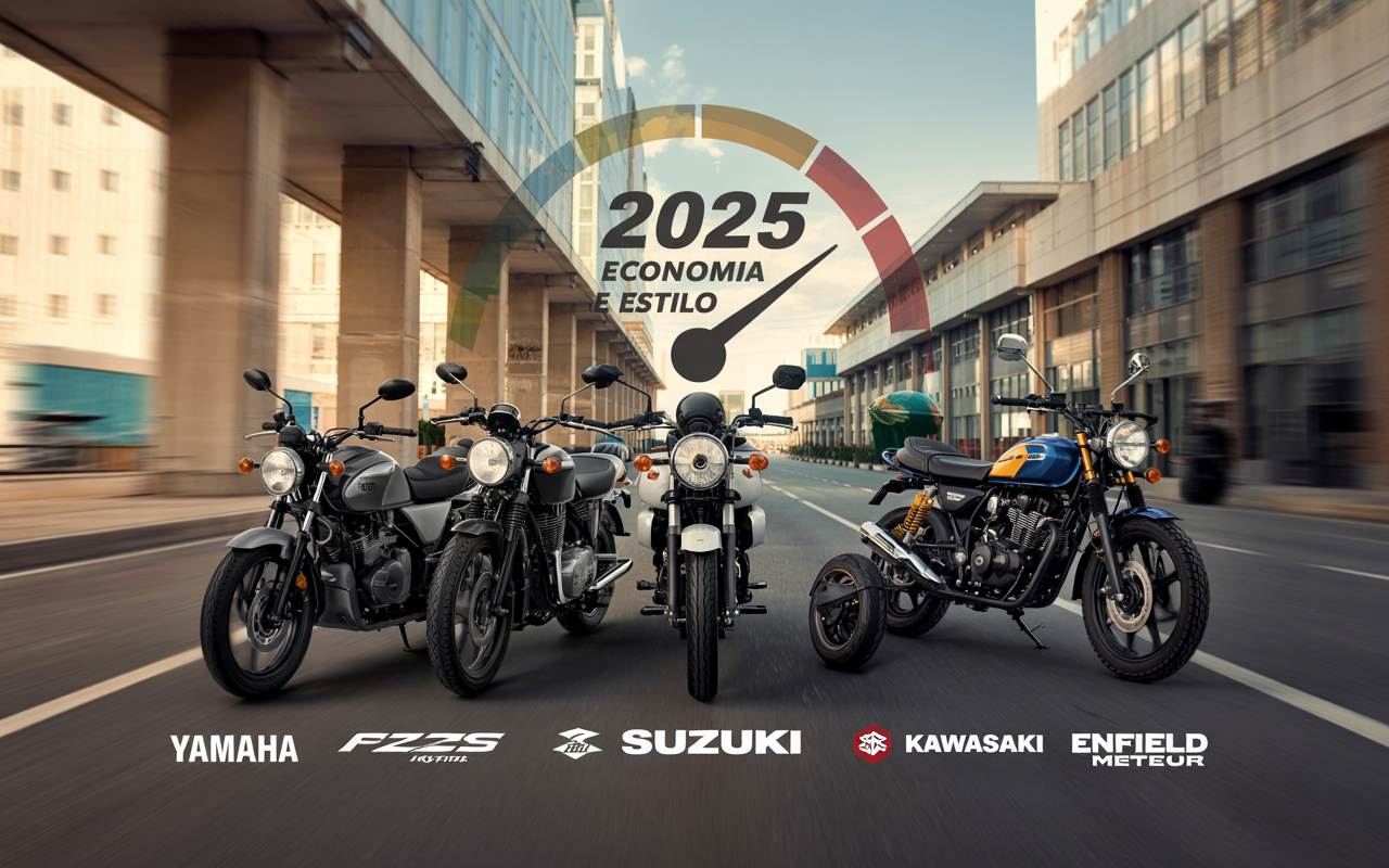 5 motos mais econômicas de 250 a 300 cilindradas para rodar em 2025 sem gastar demais com combustível