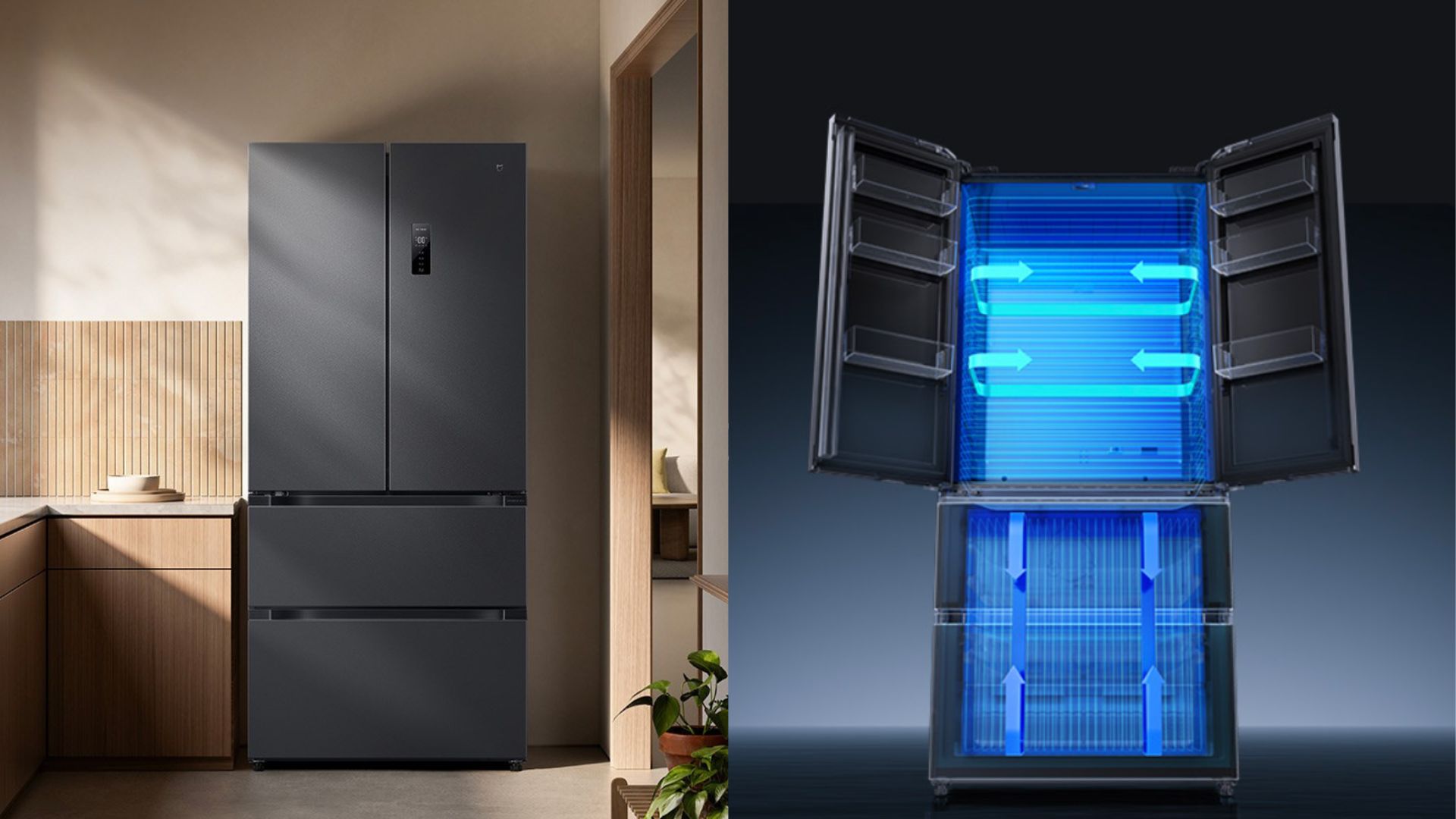 A geladeira da Xiaomi que esteriliza alimentos e pode ser controlada pelo celular — e tem 513 litros!