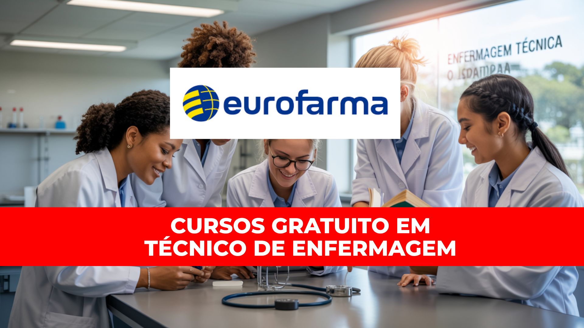 Curso gratuito técnico em enfermagem da Eurofarma abre inscrições para jovens de 18 a 29 anos com bolsas integrais e apoio financeiro. Aproveite.