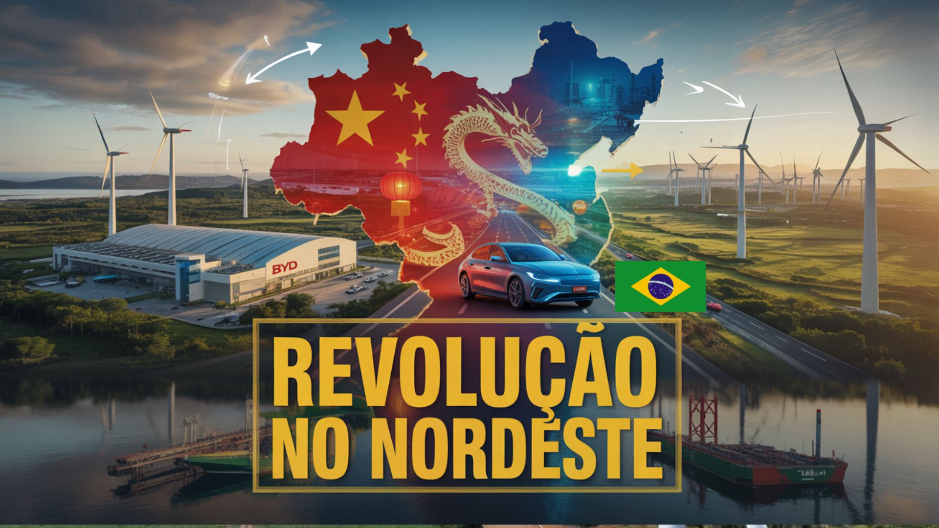 China investe bilhões no Nordeste, impulsiona indústria, energia renovável e logística. Mudança histórica pode reconfigurar a economia brasileira.