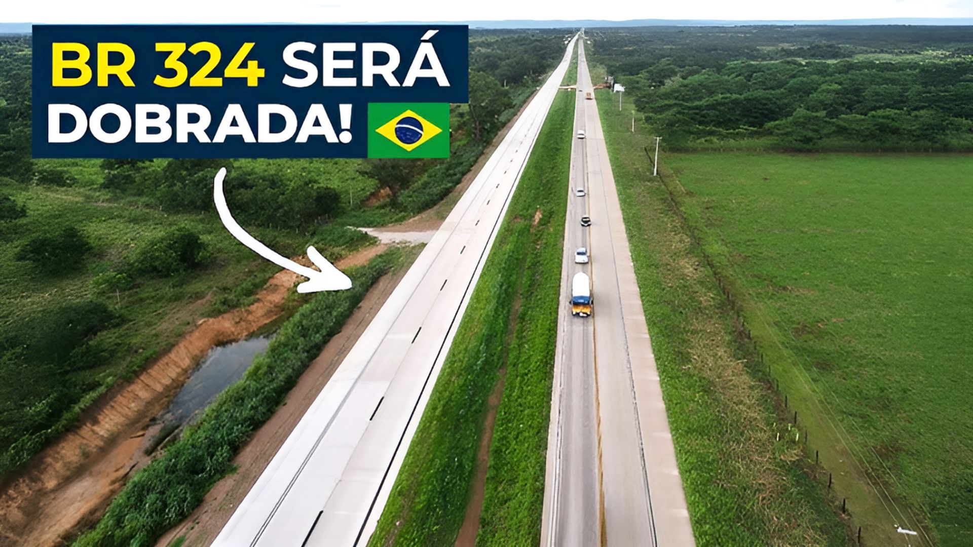 Duplicação da BR-324 começa em Feira de Santana e promete transformar a mobilidade na Bahia. Veja os detalhes do investimento e do projeto. (Imagem: reprodução/ canal Construction Time)