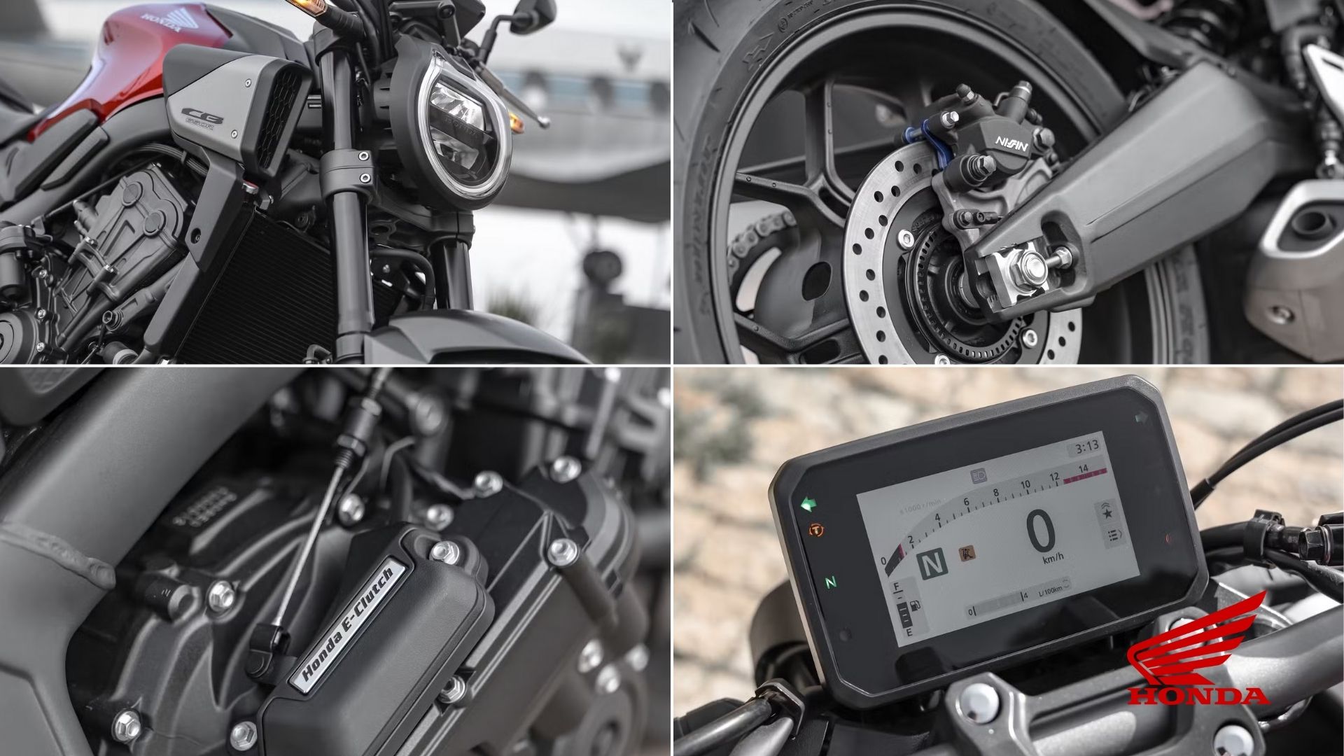 Nova Honda CB 650R chega ao Brasil com embreagem eletrônica E-Clutch, motor de 4 cilindros, painel digital e visual esportivo marcante.