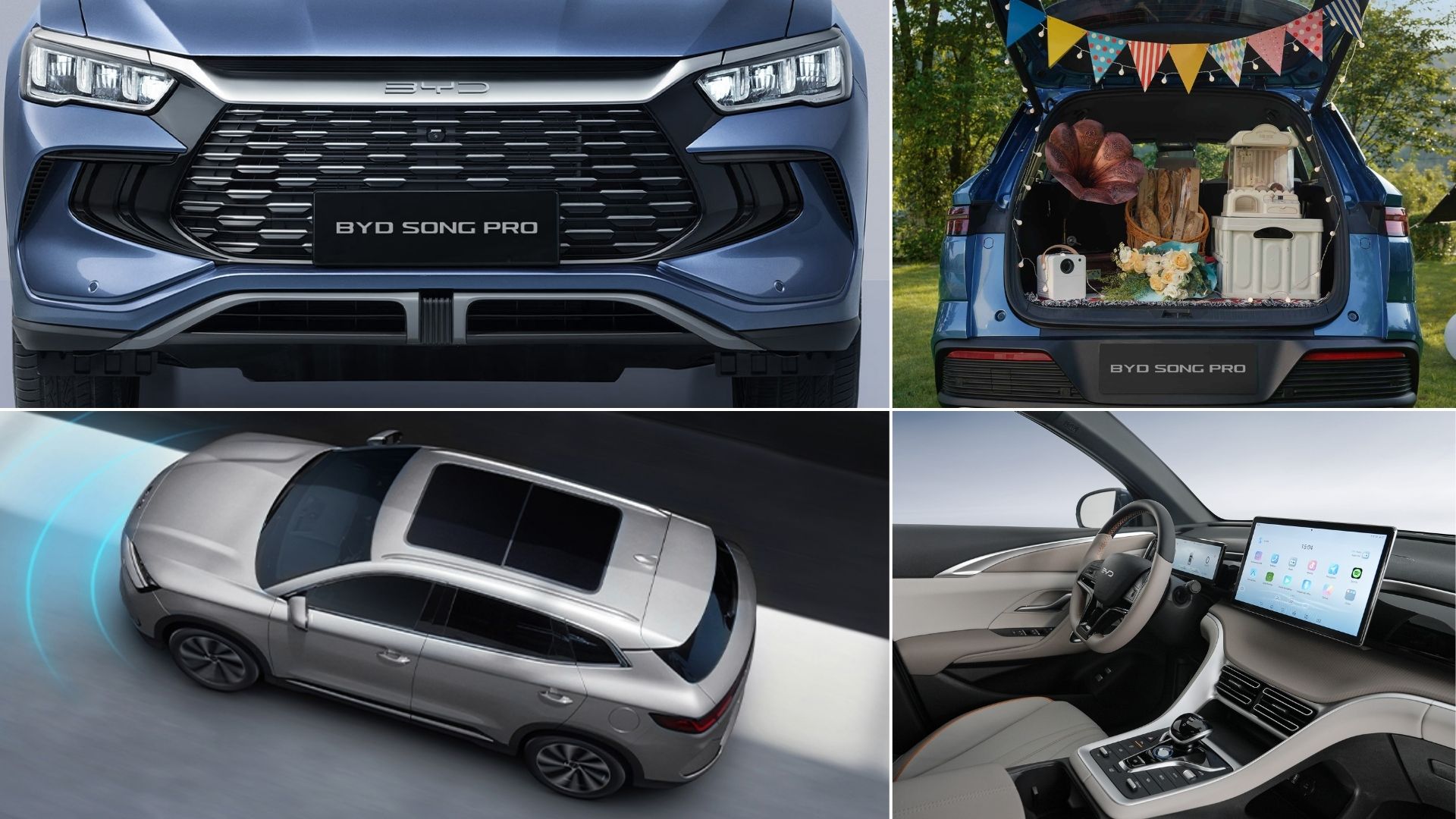 BYD Song Pro 2026 estreia no Brasil com motor híbrido plug-in, autonomia elétrica de até 68 km, pacote ADAS 2 e central multimídia avançada.