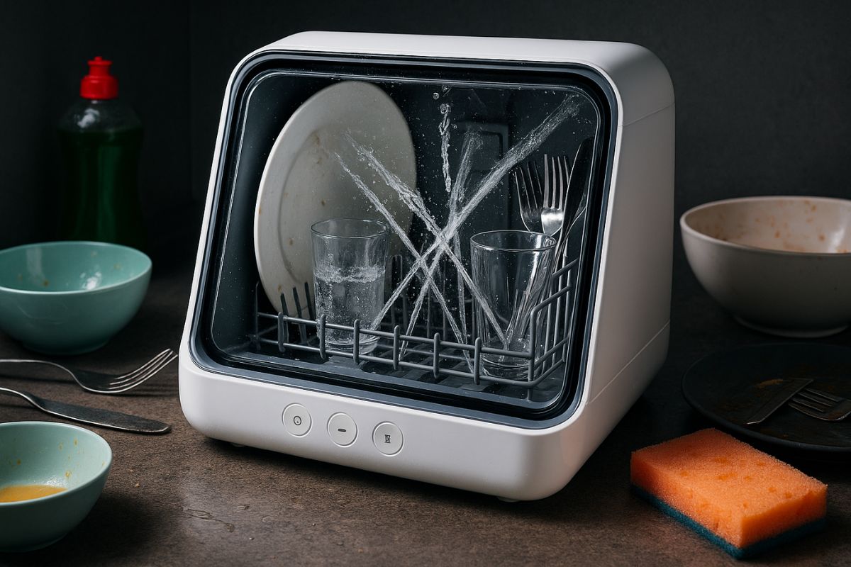 Lava-louças portátil baratinha da Praxis vira febre e já custa menos de R$ 1.200