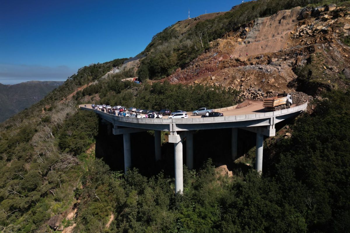 Obra na Serra da Rocinha chega a 85% e promete segurança e desenvolvimento para SC e RS