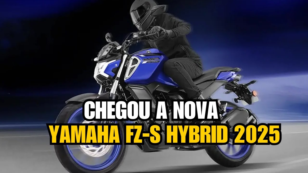 Com consumo incrível de até 60 km/l, Yamaha FZ‑S Hybrid 2025 chega ao mercado como primeira 150 cc com sistema híbrido, painel TFT e conectividade Bluetooth