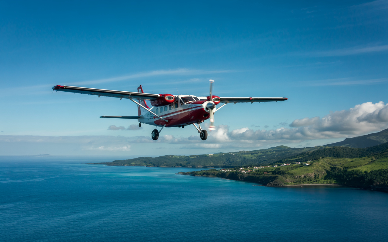O voo comercial mais curto do mundo dura só 1 minuto e 14 segundos — e conecta duas ilhas separadas por apenas 2,7 km
