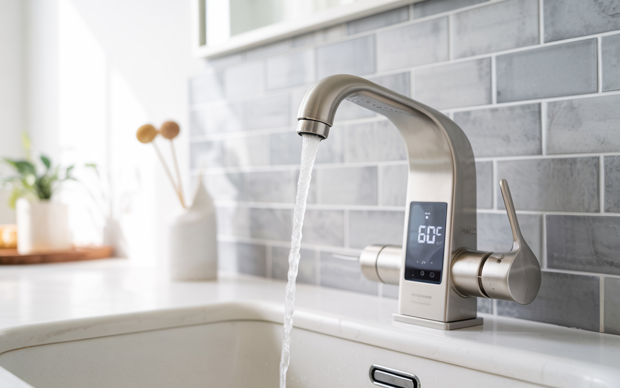 Torneira elétrica digital esquenta em segundos e pode substituir aquecedores a gás em cozinhas e lavabos