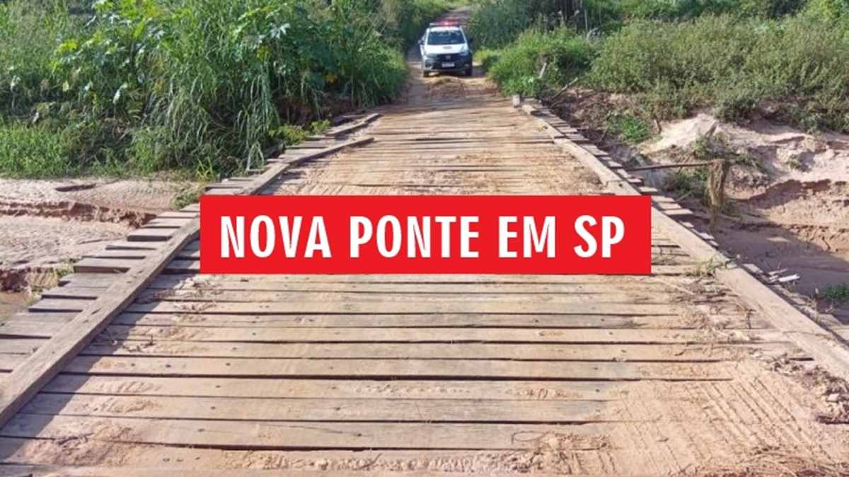 Nova ponte em área rural de Presidente Prudente vai substituir estrutura de madeira e beneficiar transporte agrícola, escolar e de saúde.