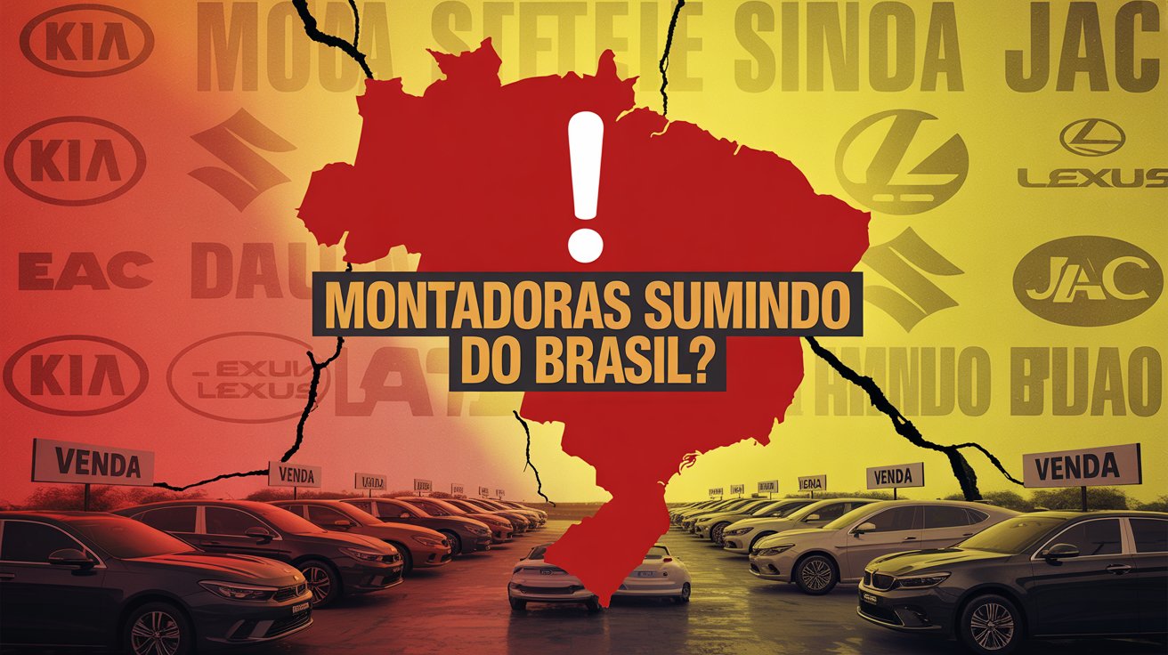 Crise no setor automotivo brasileiro faz montadoras tradicionais como Kia, Suzuki, Lexus e JAC ameaçarem sair do país em 2025.