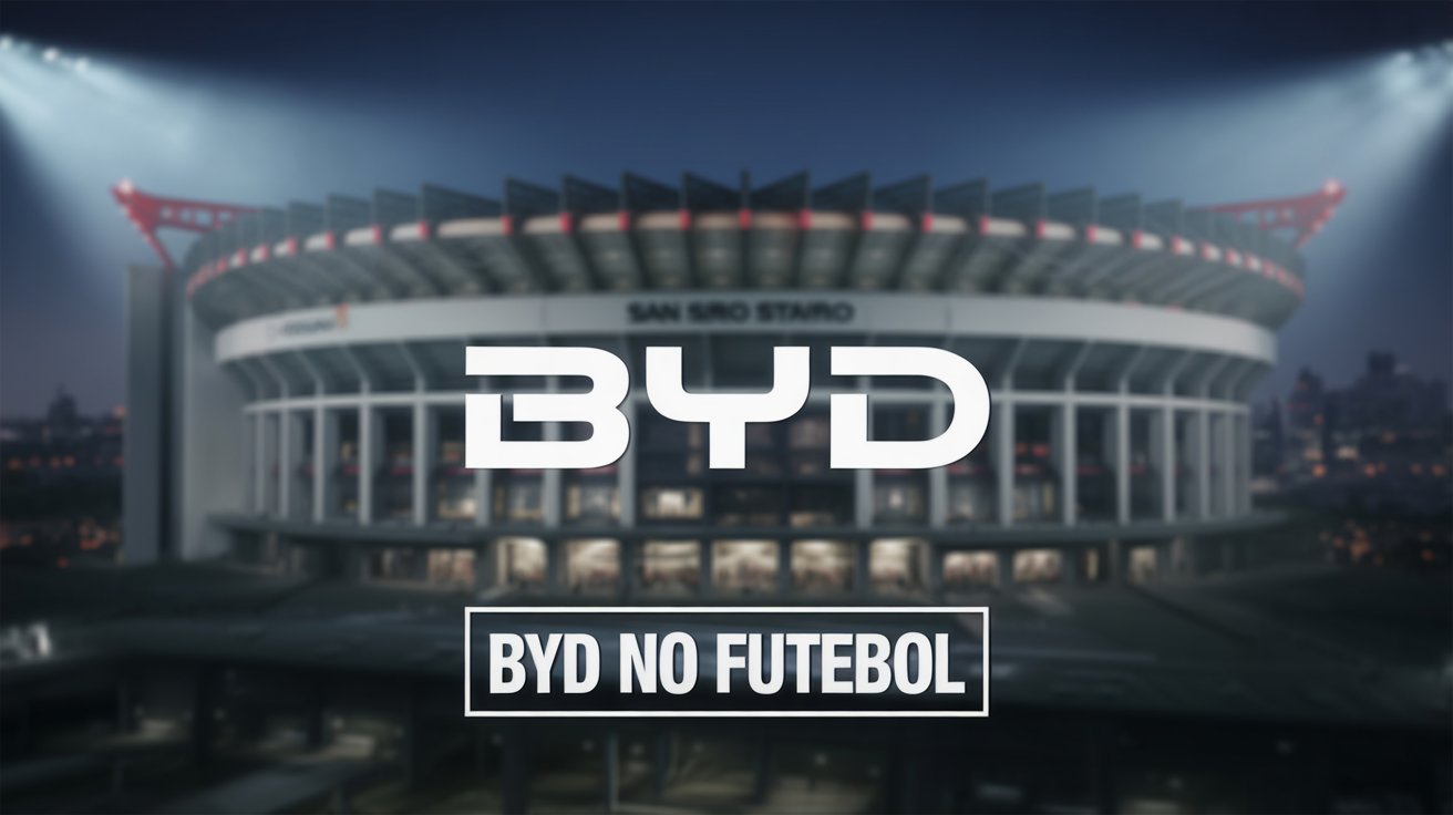 BYD firma parceria inédita com a Inter de Milão, amplia presença no futebol e foca na mobilidade sustentável. Saiba o impacto no Brasil.