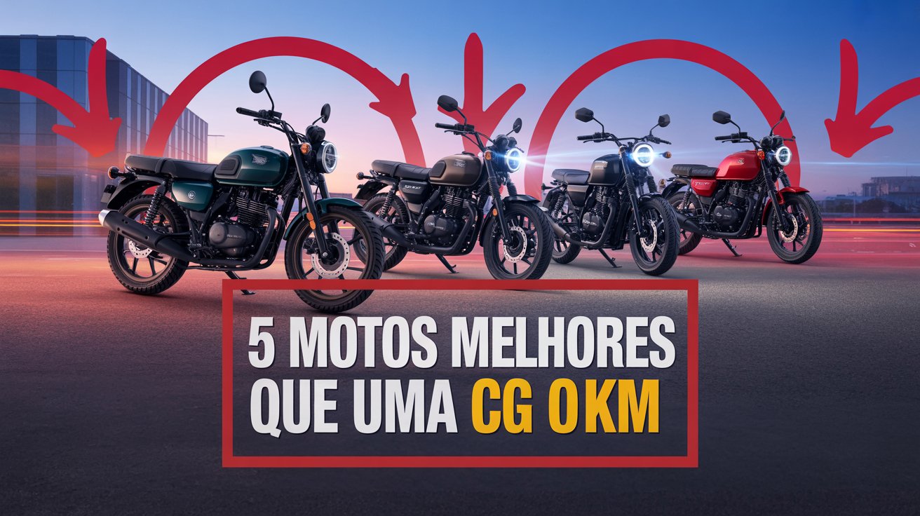 Veja 5 motos usadas que entregam mais motor, conforto e presença por até R$16 mil, o mesmo valor de uma Honda CG 160 0km. Confira!
