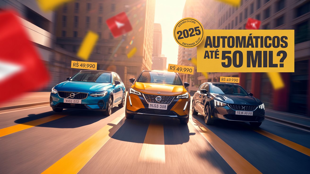 Descubra carros automáticos usados até 50 mil reais. Veja opções confortáveis, econômicas e com bom custo-benefício para comprar em 2025.