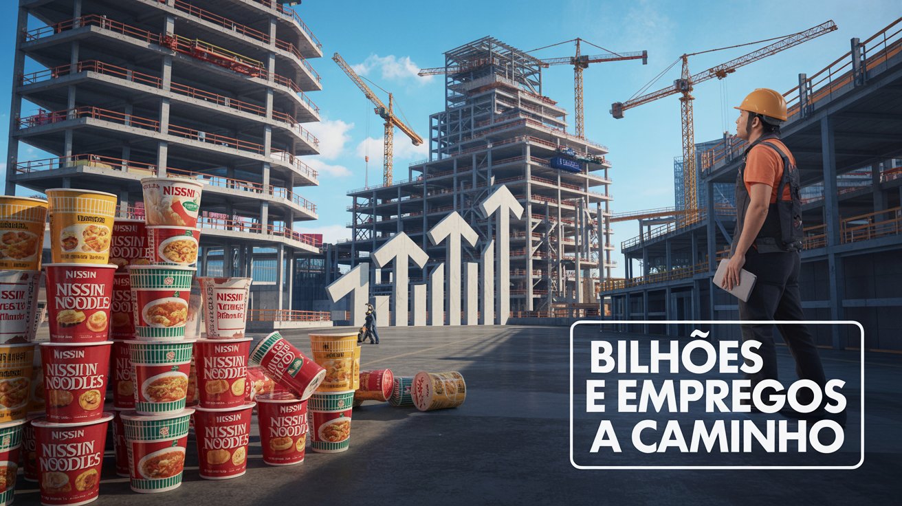 Nissin Foods investe R$ 1 bilhão em fábrica no Paraná, gera mais de 550 empregos e planeja expansão antes da inauguração. Confira os detalhes.