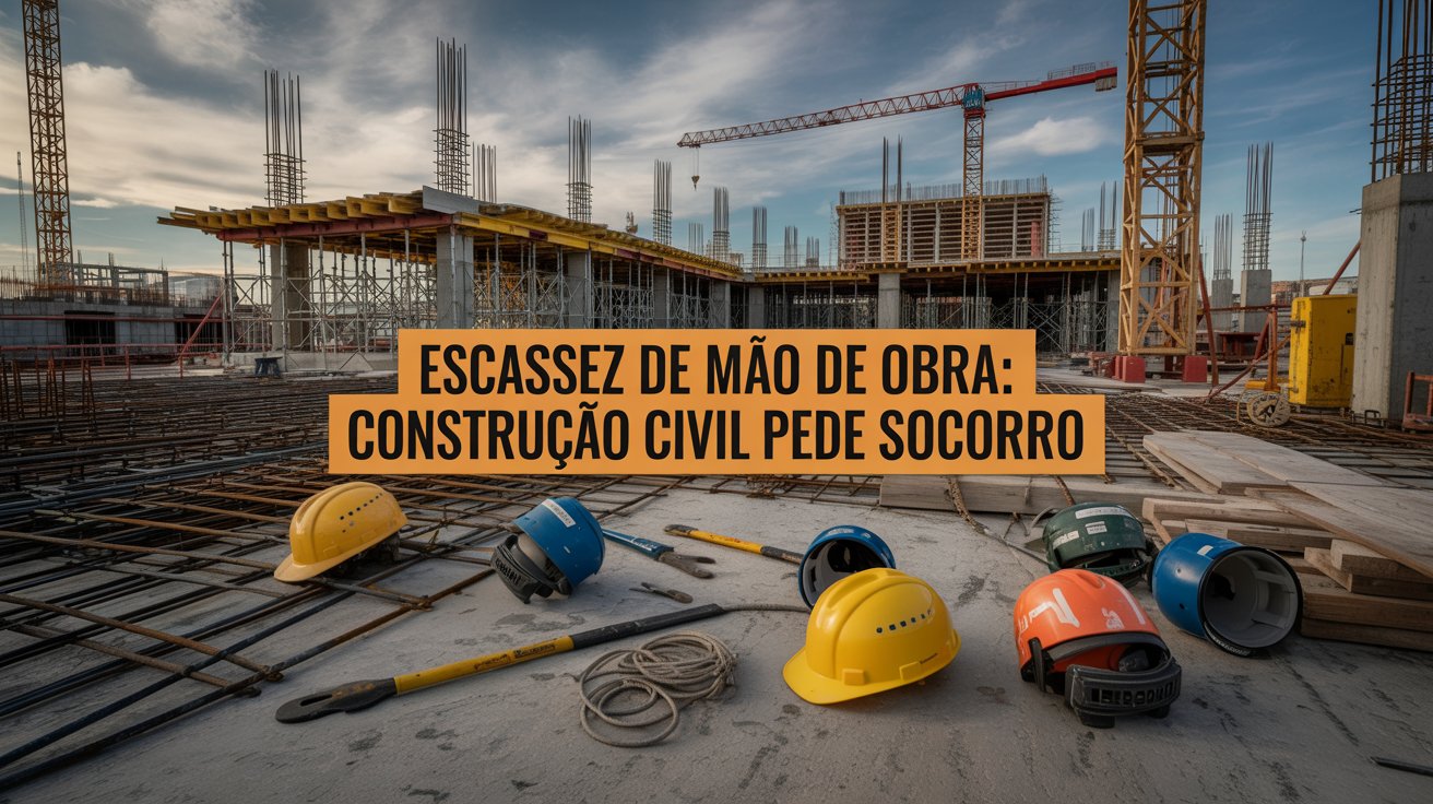 Crise de escassez de mão de obra atinge construção civil no Ceará, com déficit de operários e desafios no mercado de trabalho formal.