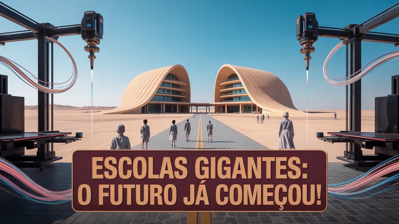 Catar constrói as maiores escolas do mundo impressas em 3D, inspiradas em dunas, com tecnologia inédita e promessa de recorde global em 2025.