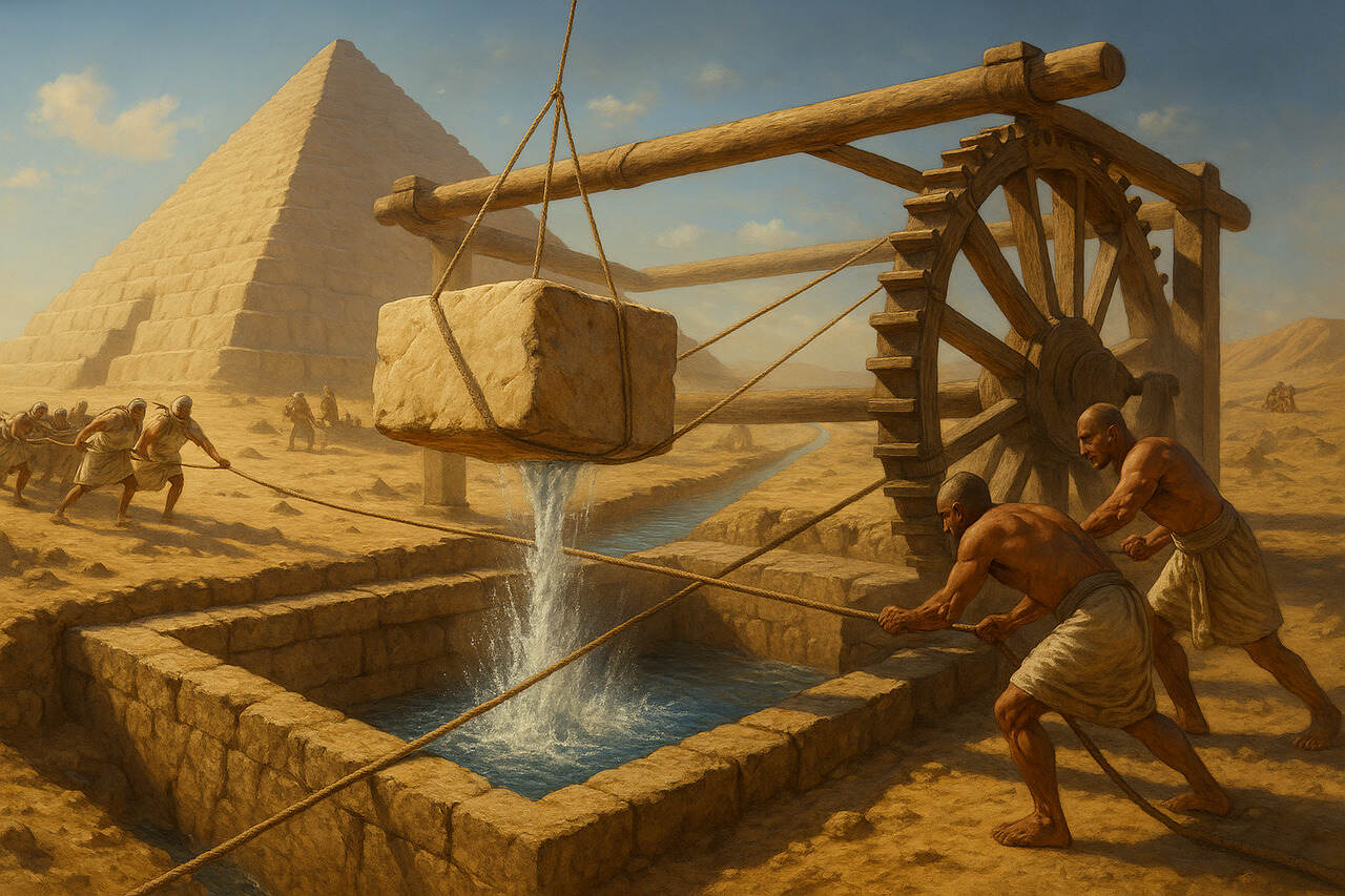 Engenharia hidráulica, Egito, Pirâmides