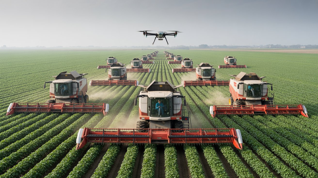 Agricultura inteligente na China com drones, tratores autônomos e sensores digitais