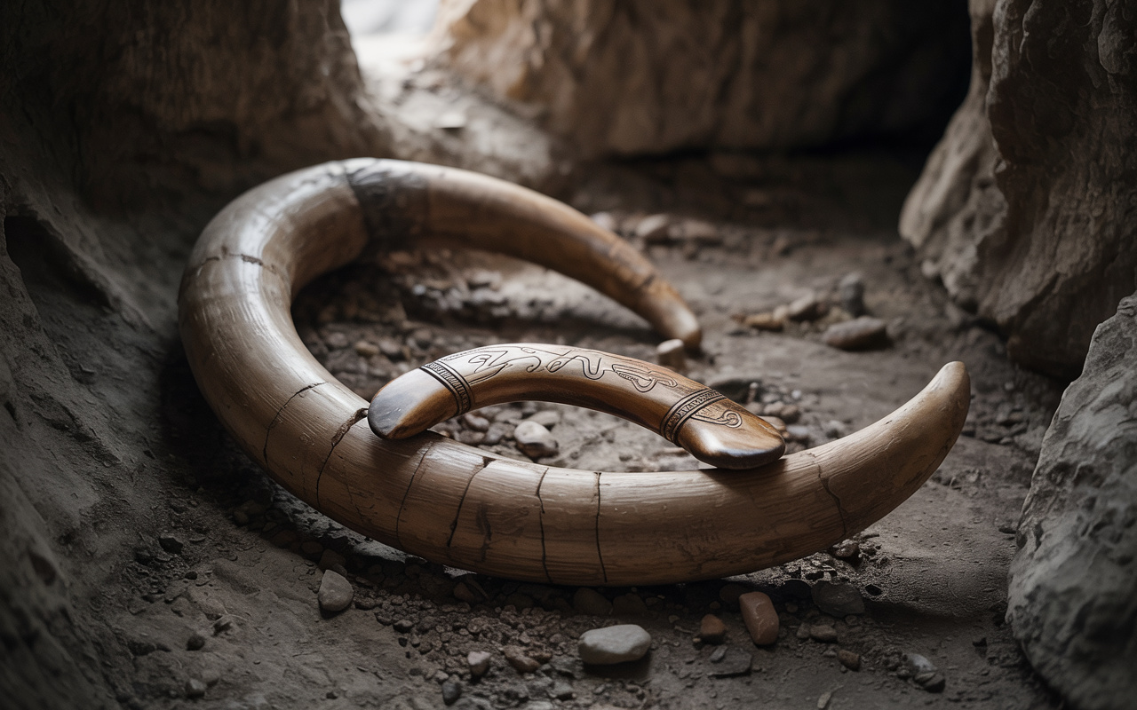 Arqueólogos encontram bumerangue esculpido em presa de mamute que pode ser o mais antigo já descoberto