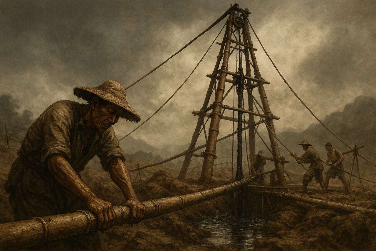 Bambu, China, Gás, Extração de gás