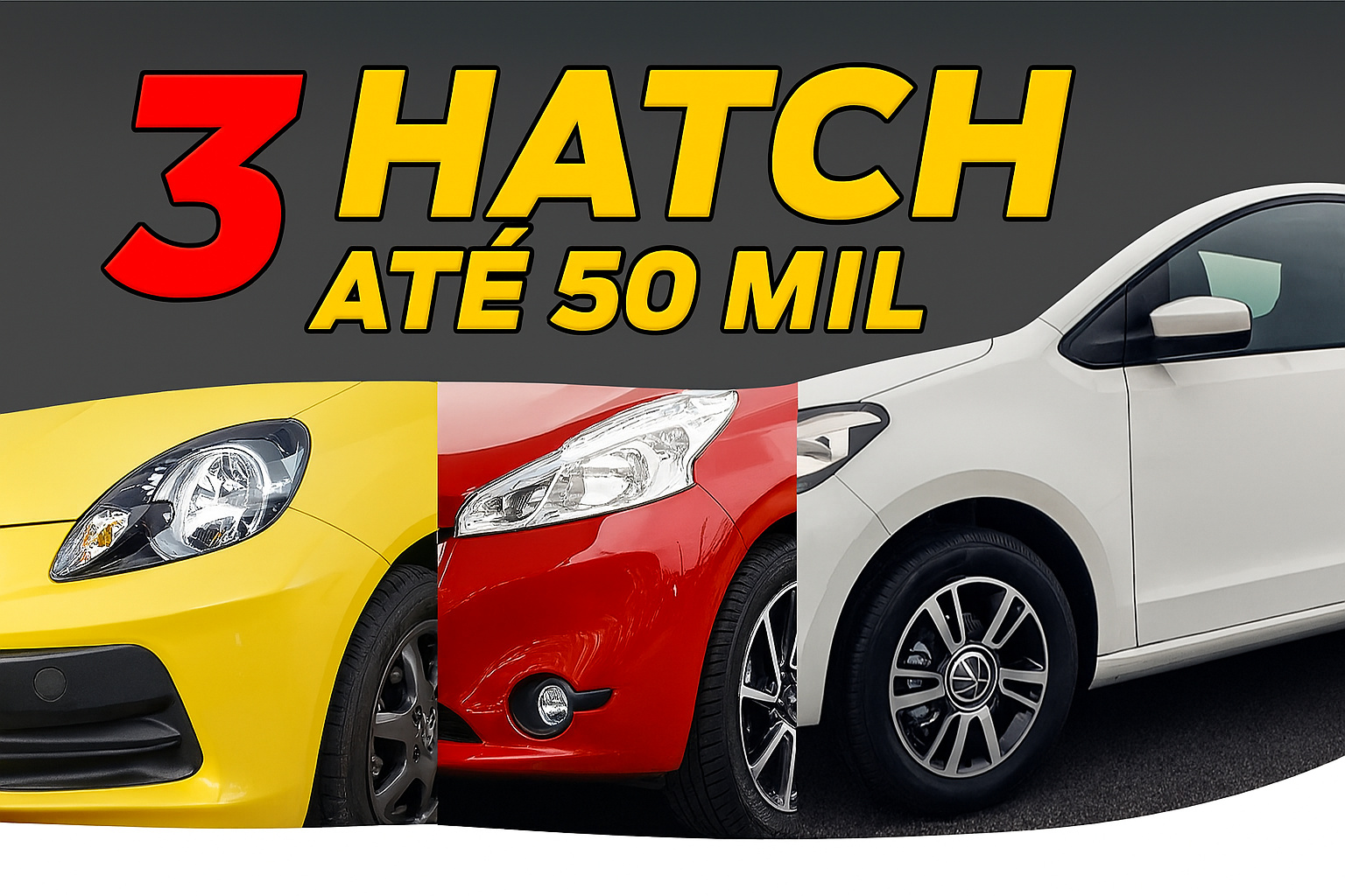 3 hatches usados que continuam sendo ótimos negócios em 2025 por até R$ 50 mil