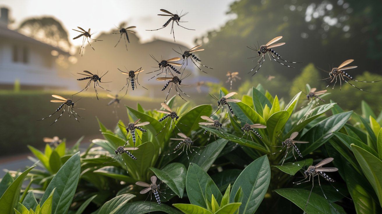 Mulher testa repelente natural em câmara com milhares de mosquitos tigres, em experimento científico na Guadeloupe