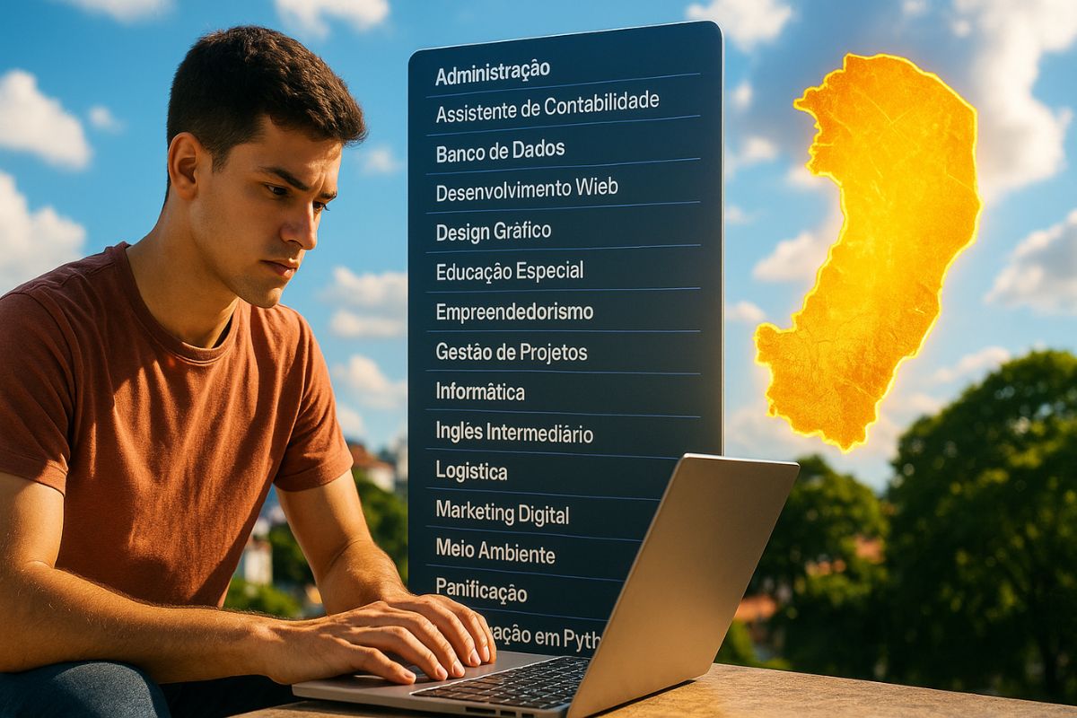 ES abre 10 mil vagas em cursos de qualificação profissional on-line de graça, mas alerta que só 500 vagas por curso estão disponíveis.