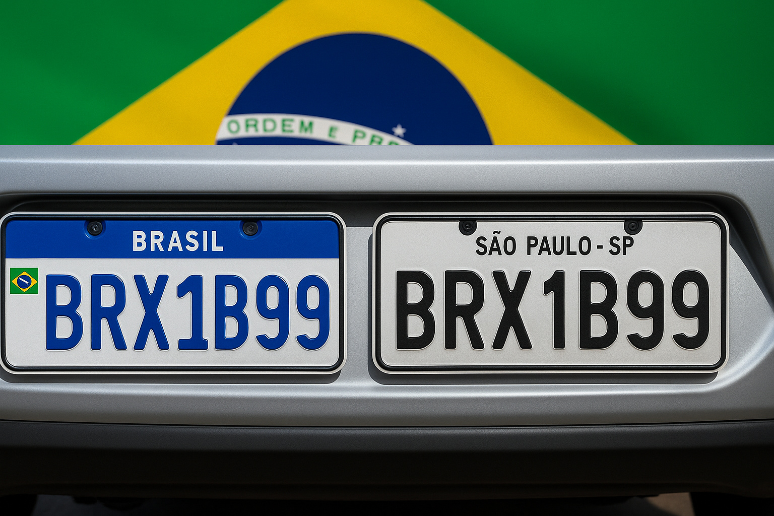 Fim da placa padrão Mercosul? Senador propõe retorno do município e Estado nas placas de carros para reforçar a identificação e ajudar a fiscalização