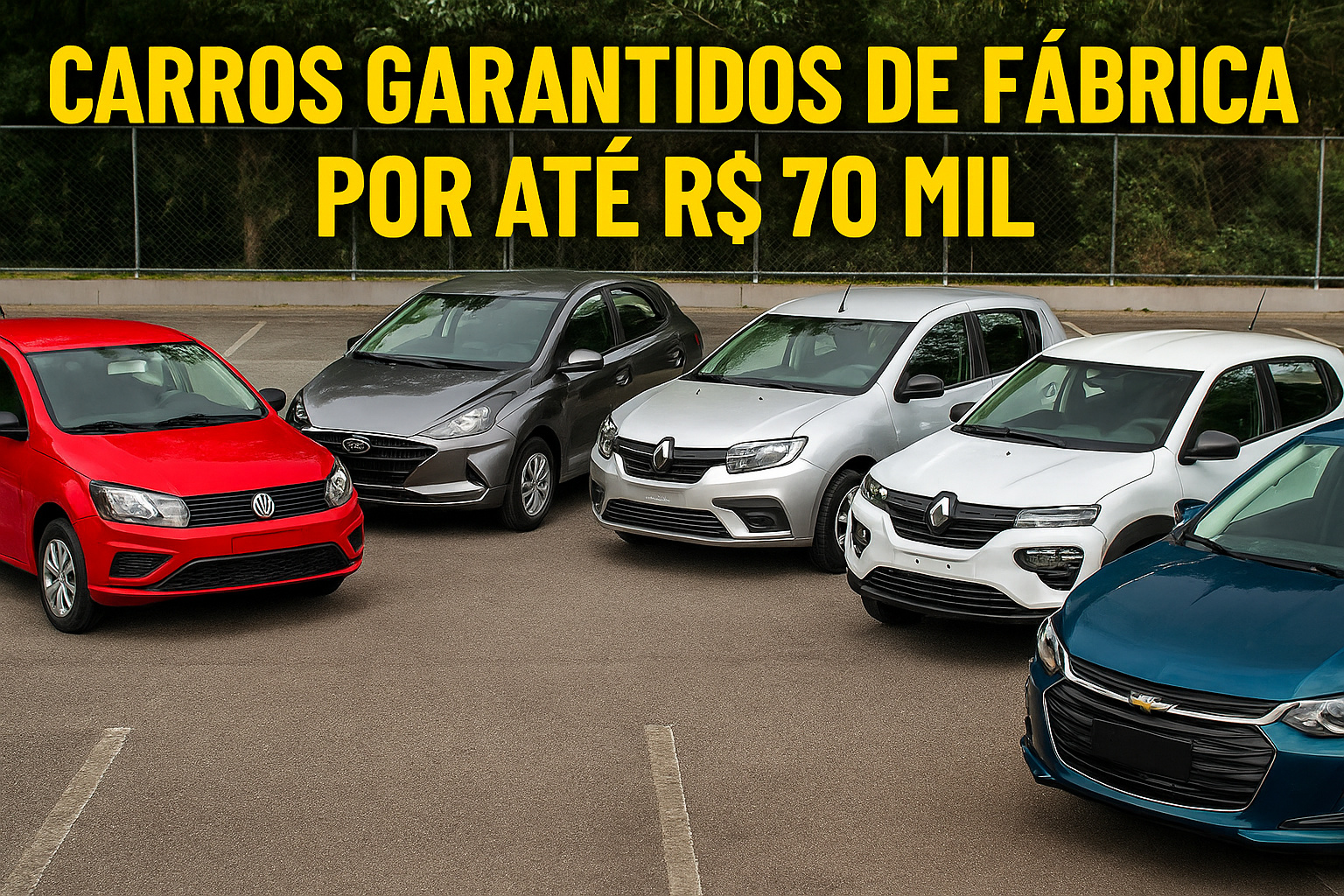 Carros seminovos até 70 mil com garantia de fábrica em concessionária